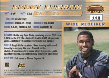 1996 Bowman's Best - Refractors #145 Bobby Engram Back