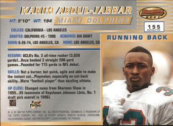 1996 Bowman's Best - Refractors #155 Karim Abdul-Jabbar Back