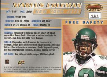 1996 Bowman's Best - Refractors #161 Marcus Coleman Back