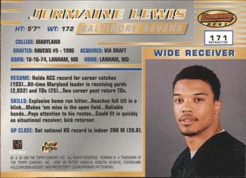 1996 Bowman's Best - Refractors #171 Jermaine Lewis Back