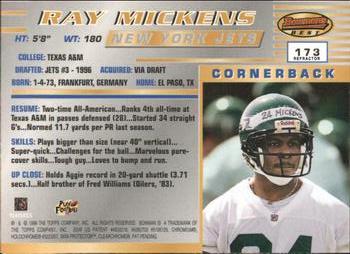 1996 Bowman's Best - Refractors #173 Ray Mickens Back