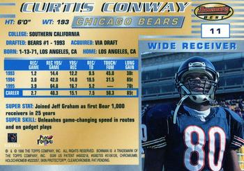 1996 Bowman's Best - Super Bowl XXXI #11 Curtis Conway Back