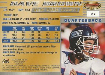 1996 Bowman's Best - Super Bowl XXXI #27 Dave Brown Back