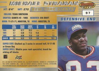 1996 Bowman's Best - Super Bowl XXXI #97 Michael Strahan Back