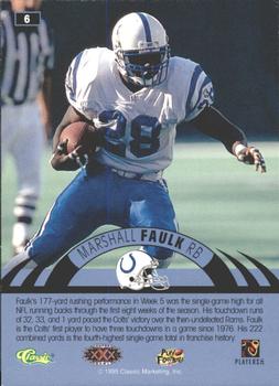 1996 Classic NFL Experience - Printer's Proofs #6 Marshall Faulk Back