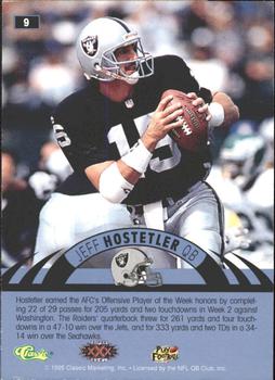 1996 Classic NFL Experience - Printer's Proofs #9 Jeff Hostetler Back