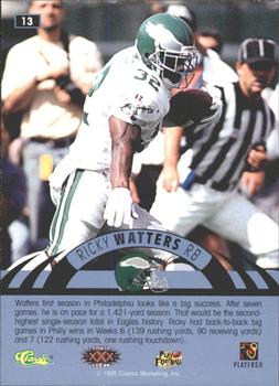 1996 Classic NFL Experience - Printer's Proofs #13 Ricky Watters Back