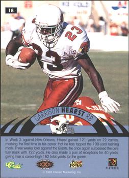 1996 Classic NFL Experience - Printer's Proofs #18 Garrison Hearst Back