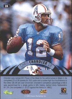 1996 Classic NFL Experience - Printer's Proofs #28 Chris Chandler Back
