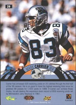 1996 Classic NFL Experience - Printer's Proofs #29 Mark Carrier WR Back