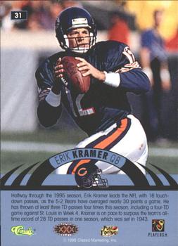 1996 Classic NFL Experience - Printer's Proofs #31 Erik Kramer Back