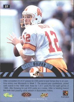 1996 Classic NFL Experience - Printer's Proofs #37 Trent Dilfer Back