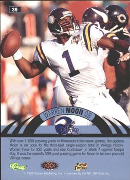 1996 Classic NFL Experience - Printer's Proofs #39 Warren Moon Back