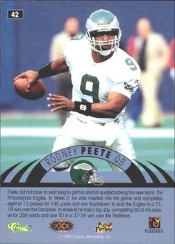 1996 Classic NFL Experience - Printer's Proofs #42 Rodney Peete Back