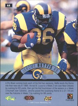 1996 Classic NFL Experience - Printer's Proofs #44 Jerome Bettis Back