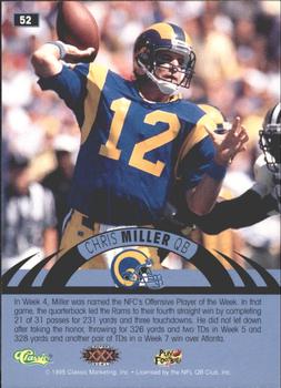 1996 Classic NFL Experience - Printer's Proofs #52 Chris Miller Back