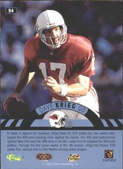 1996 Classic NFL Experience - Printer's Proofs #54 Dave Krieg Back