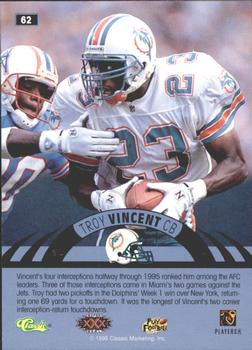 1996 Classic NFL Experience - Printer's Proofs #62 Troy Vincent Back