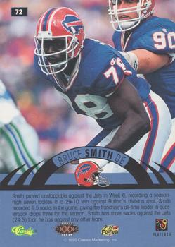 1996 Classic NFL Experience - Printer's Proofs #72 Bruce Smith Back