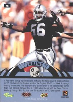 1996 Classic NFL Experience - Printer's Proofs #76 Pat Swilling Back