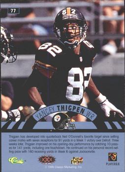 1996 Classic NFL Experience - Printer's Proofs #77 Yancey Thigpen Back