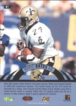 1996 Classic NFL Experience - Printer's Proofs #81 Mario Bates Back