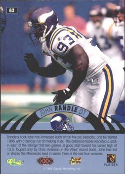 1996 Classic NFL Experience - Printer's Proofs #82 John Randle Back