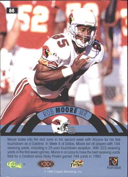 1996 Classic NFL Experience - Printer's Proofs #86 Rob Moore Back