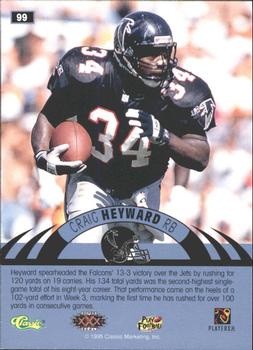 1996 Classic NFL Experience - Printer's Proofs #99 Craig Heyward Back