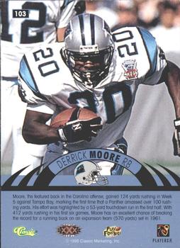 1996 Classic NFL Experience - Printer's Proofs #103 Derrick Moore Back
