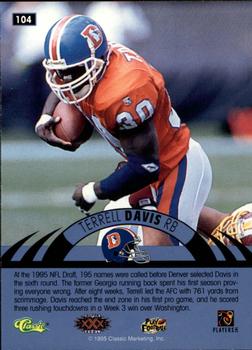 1996 Classic NFL Experience - Printer's Proofs #104 Terrell Davis Back