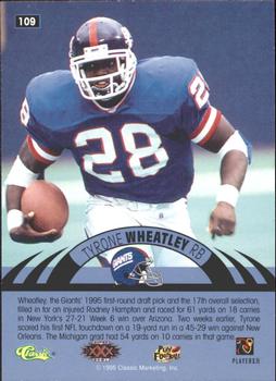 1996 Classic NFL Experience - Printer's Proofs #109 Tyrone Wheatley Back
