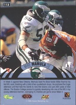 1996 Classic NFL Experience - Printer's Proofs #113 Mike Mamula Back