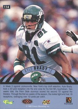 1996 Classic NFL Experience - Printer's Proofs #114 Kyle Brady Back