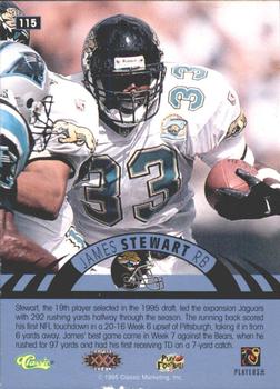 1996 Classic NFL Experience - Printer's Proofs #115 James Stewart Back