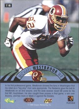 1996 Classic NFL Experience - Printer's Proofs #116 Michael Westbrook Back