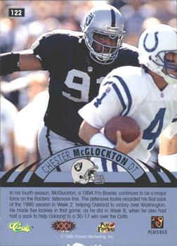 1996 Classic NFL Experience - Printer's Proofs #122 Chester McGlockton Back
