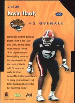 1996 Classic NFL Rookies - #1 Draft Picks #2 Kevin Hardy Back
