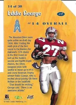 1996 Classic NFL Rookies - #1 Draft Picks #14 Eddie George Back