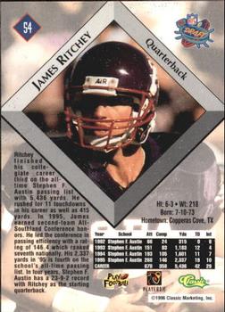 1996 Classic NFL Rookies - Gold #54 James Ritchey Back