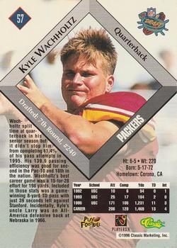 1996 Classic NFL Rookies - Gold #57 Kyle Wachholtz Back