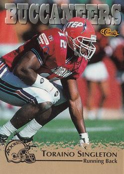 1996 Classic NFL Rookies - Gold #63 Toraino Singleton Front