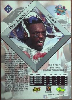 1996 Classic NFL Rookies - Gold #83 Dou Innocent Back