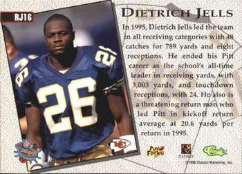 1996 Classic NFL Rookies - Road Jersey #RJ16 Dietrich Jells Back