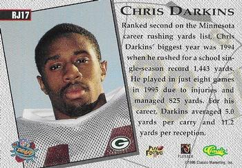 1996 Classic NFL Rookies - Road Jersey #RJ17 Chris Darkins Back