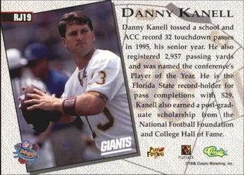1996 Classic NFL Rookies - Road Jersey #RJ19 Danny Kanell Back