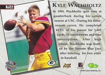 1996 Classic NFL Rookies - Road Jersey #RJ22 Kyle Wachholtz Back