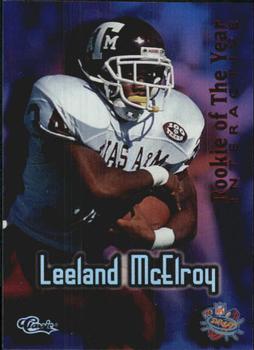 1996 Classic NFL Rookies - Rookie of the Year Interactive #RY4 Leeland McElroy Front