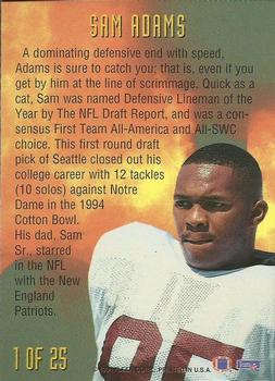 1994 Fleer - NFL Prospects #1 Sam Adams Back