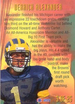 1994 Fleer - NFL Prospects #3 Derrick Alexander Back